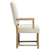 Camelback Upholstered Dining Arm Chair