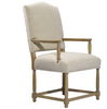 Camelback Upholstered Dining Arm Chair