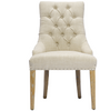 Luxe Linen Upholstered Tufted Dining Armchair