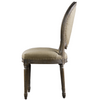 Louis Side Chair- Buttoned Hemp