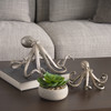 Strafford Small 10L x 9W Silver Resin Octopus
