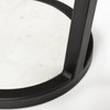 Bombola I (Small) 15L x 15W White Round Marble Top W/Black Metal Frame Accent Table