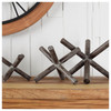 Astericks III (Small) 6L x 6W Brown Metal Decor Object