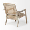 Teryn Cream Linen Seat And Natural Wooden Base w/ Mesh Back Accent Chair