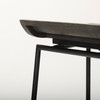 Givens IV 24.25" Seat Height Black Wood Seat Black Frame Stool