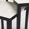 Lucas III (Set of 2) 15L x 15W; 12L x 12W White Marble W/Black Iron Frame Accent Tables