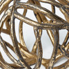 Sphaira Noir II Large 7L x 7W Gold Cast Aluminum Decorative Tree Branch Orb