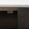 Darwin 80x17.5 Brown Solid Wood Gold Metal Base 4 Cabinet Door Sideboard