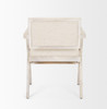 Topanga I Cream Fabric Wrap Blonde Wooden Frame Dining Chair