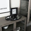Ansel 20L x 14W Black Metal Mirrored Bottom Oval Serving Tray