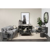 Guilia Castlerock Gray With Metal Frame Sling Accent Chair