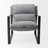 Guilia Castlerock Gray With Metal Frame Sling Accent Chair