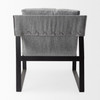 Guilia Castlerock Gray With Metal Frame Sling Accent Chair