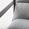 Guilia Castlerock Gray With Metal Frame Sling Accent Chair