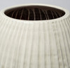 Reyan Large 28.5" Pearl White Ceramic Striped Vase