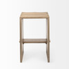 Aida 26" Seat Height Light Brown Wood Counter Stool