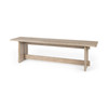 Aida 18H Light Gray Wood Dining Bench