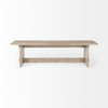 Aida 18H Light Gray Wood Dining Bench