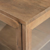 Arelius 20L x 18W x 26H Light Brown Wood W/ Black Metal Frame End/Side Table