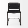Berbick 33" Total Height Black Leather w/ Iron Frame Dining Chair
