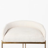 Hollyfield II Cream Fabric Seat W/ Gold Metal Base Counter Stool