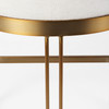 Hollyfield II Cream Fabric Seat W/ Gold Metal Base Counter Stool