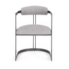 Hollyfield II Gray Fabric Seat W/ Gray Iron Frame Dining Chair
