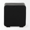 Karl 6.0L x 3.0W x 6.8H Rustic Black Iron Rounded Square Table Clock