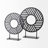 Micra 11.0L x 3.0W x 13.4H Matte Black Metal Decorative Object on a Stand