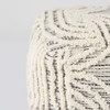 Amaya 16.0L x 16.0W x 16.0H Cream/Black/Gray Wool and Cotton Pouf