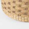 Michelle 17.7L x 17.7W x 17.7H Light Brown Woven Seagrass Round Pouf