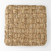 Adele  17.7L x 17.7W x 17.7H Medium Brown Seagrass Woven Square Pouf