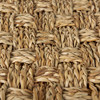 Adele  17.7L x 17.7W x 17.7H Medium Brown Seagrass Woven Square Pouf
