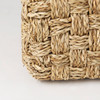 Adele  17.7L x 17.7W x 17.7H Medium Brown Seagrass Woven Square Pouf