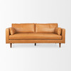 Elton  87.8L x 37.8W x 34.6H Tan Leather Sofa