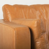 Elton  87.8L x 37.8W x 34.6H Tan Leather Sofa