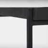Trey Black Metal W/Glass Accent Table