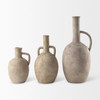 Zenni  5.3L x 5.3W x 9.3H Warm Beige Ceramic Vase