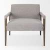 Palisades Gray Fabric w/ Brown Wood Frame Accent Chair
