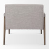 Palisades Gray Fabric w/ Brown Wood Frame Accent Chair