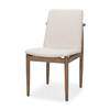 Cavett Cream Boucle Upholstered Seat W/Light Brown Wood Frame Dining Chair