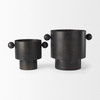 Juno 6.5H Medium Black Iron Vase