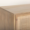 Grier 72.0L x 18.75W x 31.5H Light Brown Solid Wood W/Cane Sideboard