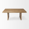 Grier  42" Square Light Brown Wood w/ Cane Coffee Table
