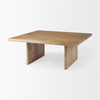 Grier  42" Square Light Brown Wood w/ Cane Coffee Table