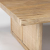 Grier  42" Square Light Brown Wood w/ Cane Coffee Table
