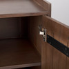 Lillie 36.0L x 16.0W x 32.0H Medium Brown Wood 2 Door Tray Top Accent Cabinet