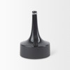 Burton 11.6H Medium Glossy and Matte Black Ceramic Jug Vase