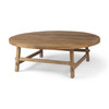 Rosie  48.0L x 48.0W x 16.0H Round Medium Brown Wood Coffee Table