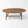 Rosie  48.0L x 48.0W x 16.0H Round Medium Brown Wood Coffee Table